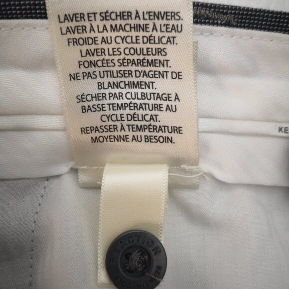 NWT Reaction Kenneth Cole Men's Size 34/30 Straight Legs Grey Flat Front Pants - Picture 7 of 13